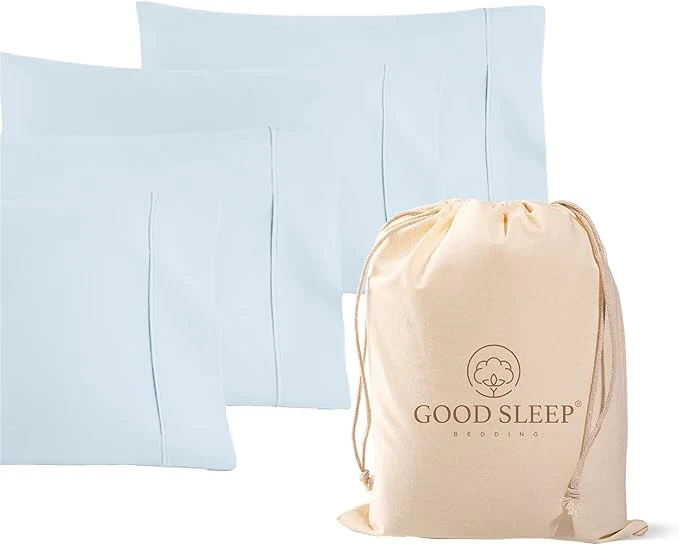 Carefully Designed Set of 4 Pillow Cases Queen Standard 800 TC Egyptian Cotton Silky Soft Fast