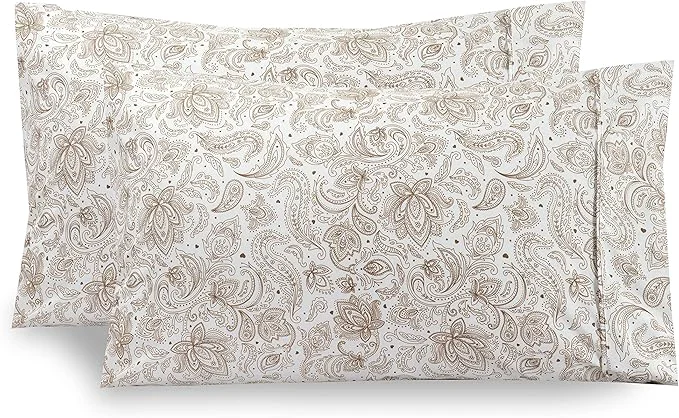 Outstanding Elegant Comfort Pattern Printed Pillowcases 2-Piece Set Egyptian Quality Optimized
