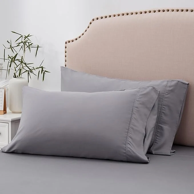 Eco-Friendly ACCURATEX Cooling Pillow Cases Queen Size Set of 2 Rayon Derived from Bamboo First-Class