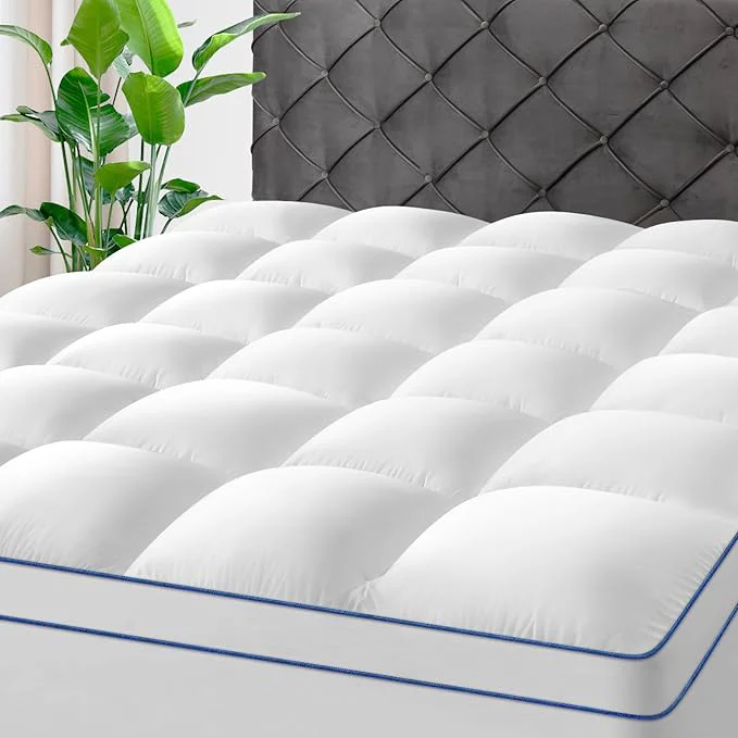 Smart KAYFIA King Mattress Topper Extra Thick Mattress Pad Cover Official