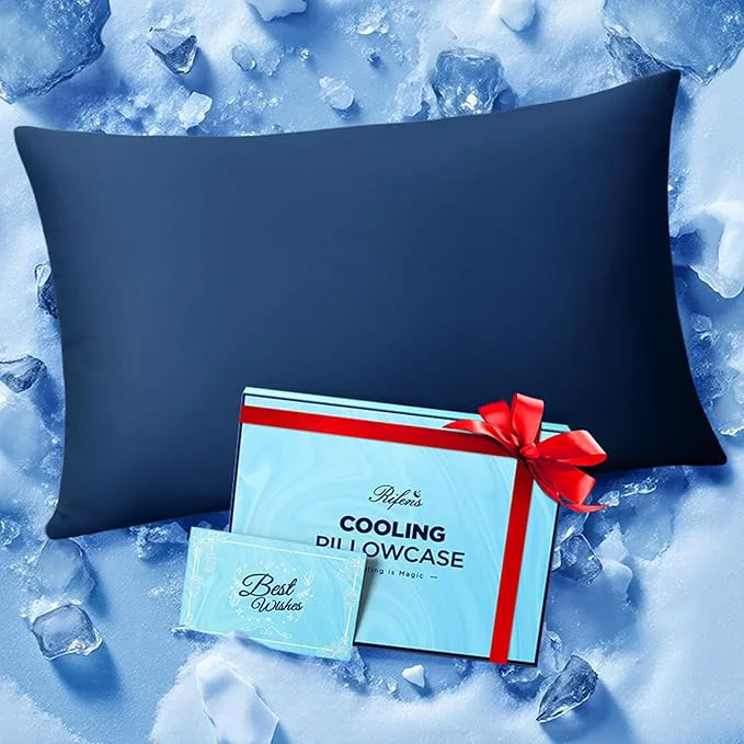 Detailed Ice Cooling Pillowcase for Hot Sleepers Instantly Cool Stays Cold All Night Durable