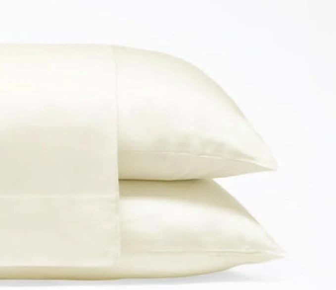 Refined Cariloha Classic 2-Piece Twill Pillowcase Set Ivory Standard Viscose Eco-Friendly