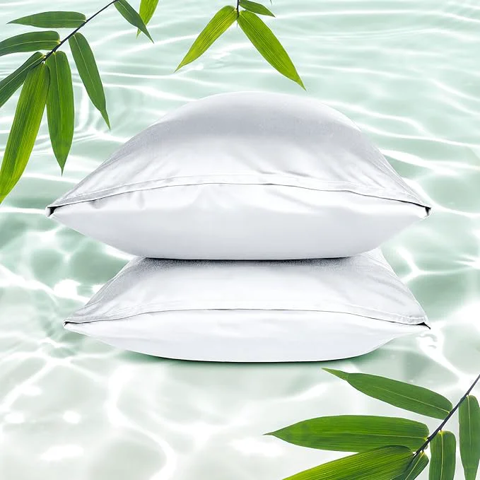 Genuine Bare Home Rayon Made from Bamboo Luxury Standard Size Set of 2 Cooling Specialty