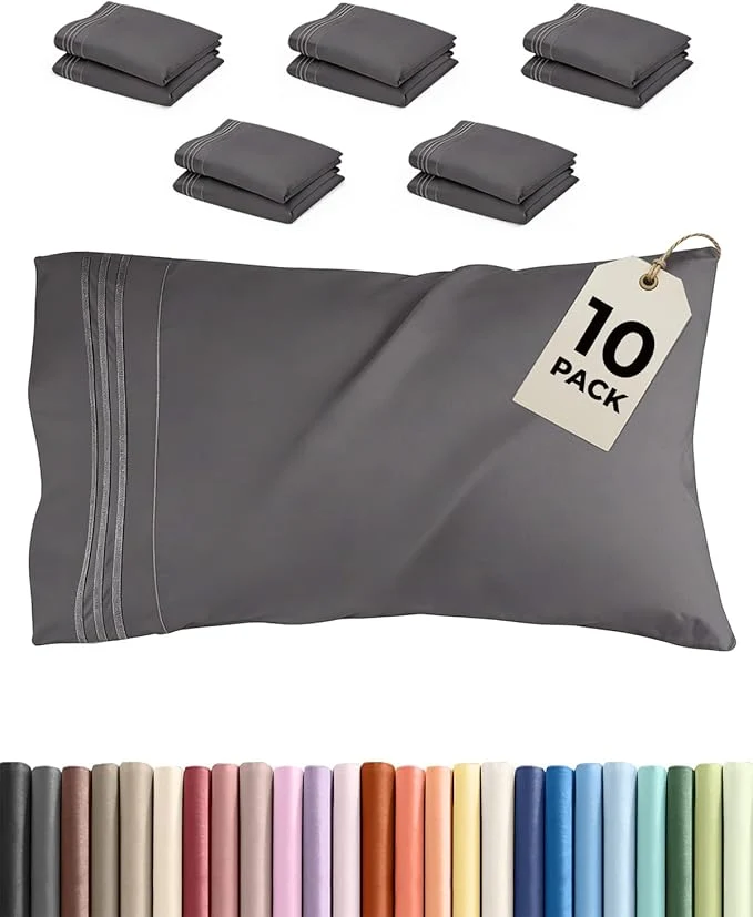 Sophisticated Queen Pillow Cases Set of 10 Dependable
