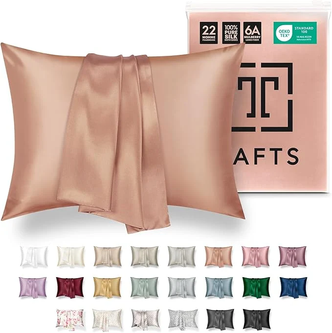 Excellent Tafts Silk Pillow Case – 22mm Pure Mulberry 6A Silk Pillowcase Casual