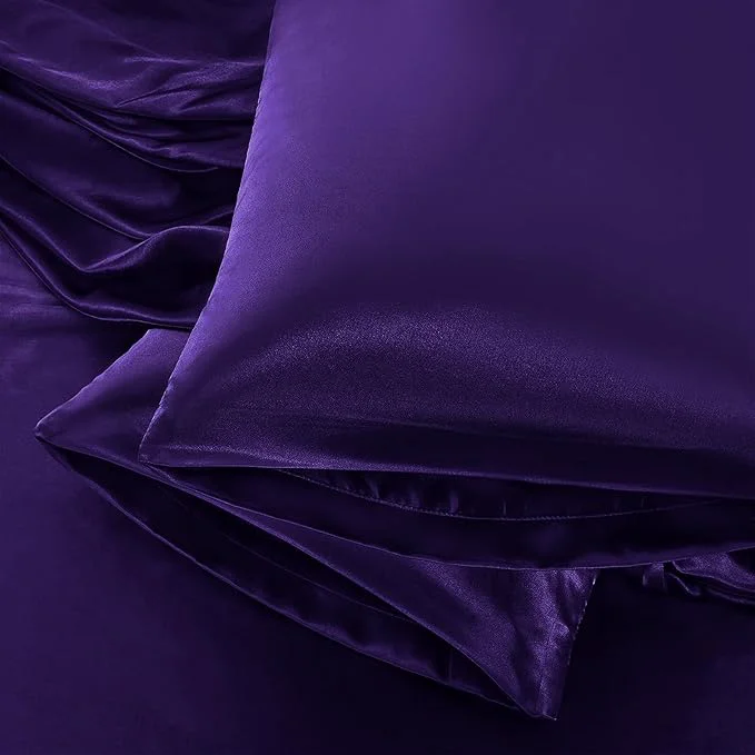 Excellent Aormenzy Satin Pillow Cases for Women Queen Size Set of 2 Fade Resistant Practical