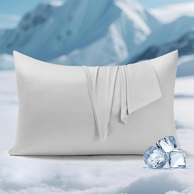 Advanced Elegear Cooling Pillow Cases for Hot Sleepers Clean Fabric Silver Infused Stylish