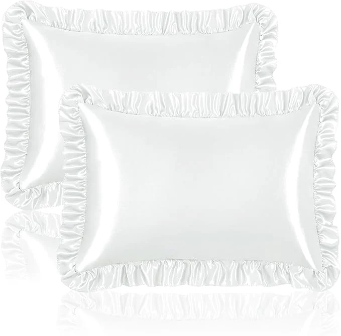 Elite Homiest Ruffle Satin Pillowcase Prestigious