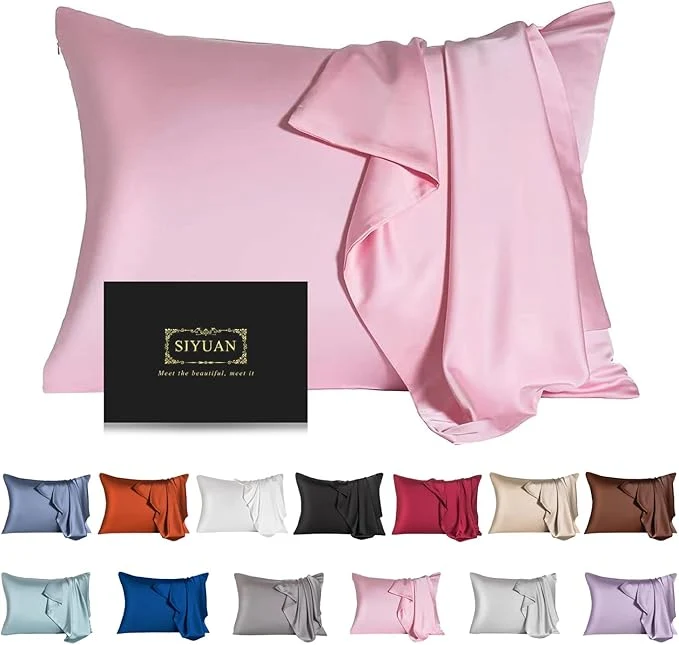 Recyclable Mulberry Silk Pillowcase for Hair and Skin Standard Size Cooling Silk Pillow Professional