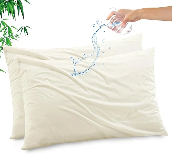 Clean Gogreen Bamboo Rayon Waterproof Pillow Protector Breathable Pillow Cover Traditional