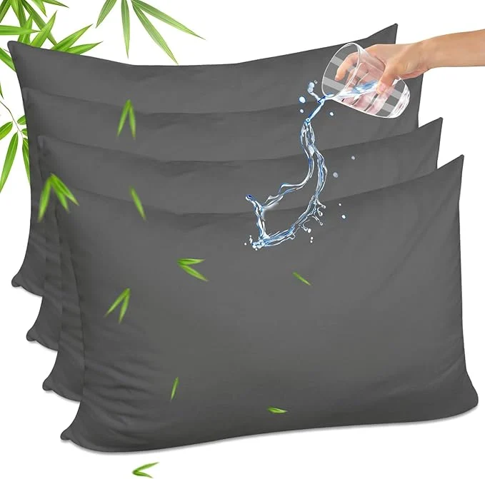 Effective Gogreen Bamboo Rayon Waterproof Pillow Protector Breathable Pillow Cover Safe