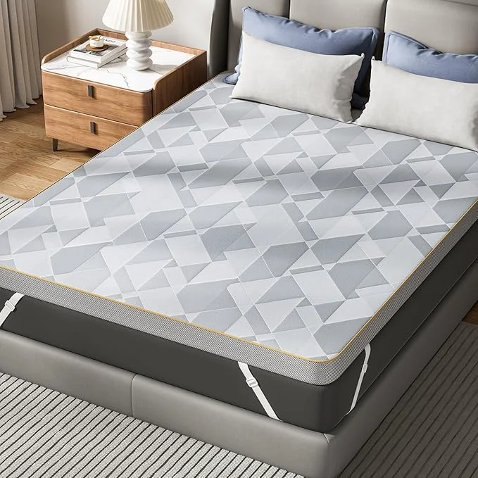 Comfortable PERLECARE Firm Mattress Topper Queen Mattress Pad Traditional