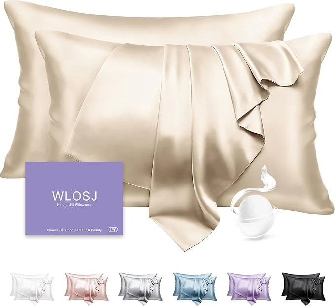 Selected Silk Pillow Cases 2 Pack Queen Size Mulberry Silk Pillowcase Set of 2 Genuine