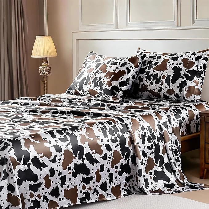 Advanced MR HM Satin Sheets with Elastic Corner Straps Twin Size 3-Piece Silky Bedding Refined