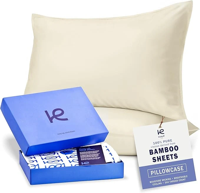 Environmentally Friendly Kickoff Viscose Bamboo Pillowcase Organic Hidden Zippered Viscose Bamboo Green