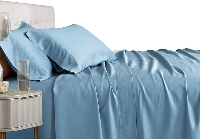 Convenient Royal Hotel Bedding Natural Viscose Made from Bamboo Sheets Soft Cooling Green