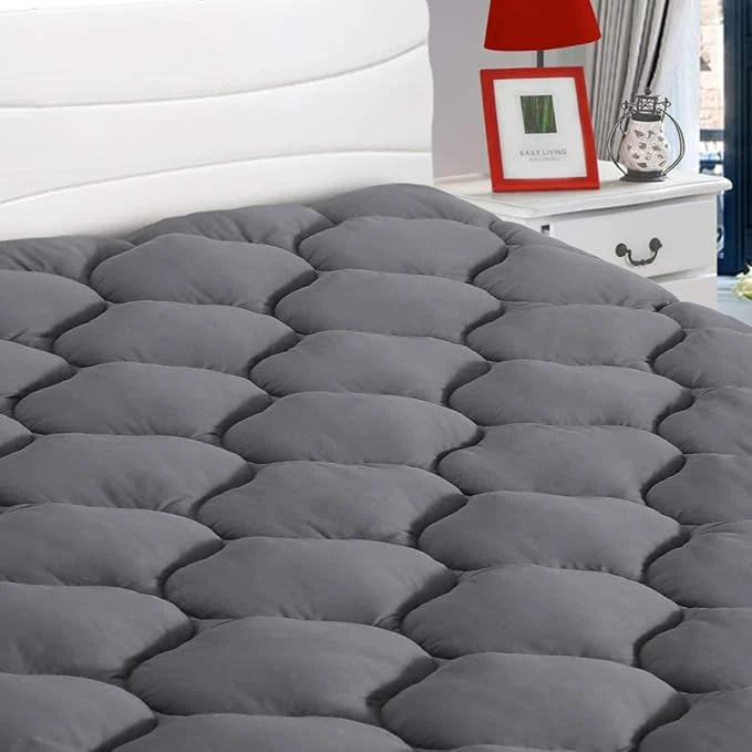 Traditional LEISURE TOWN Cotton Twin Mattress Pad Fitted Quilted Mattress Cover Pillow Top Fine Crafted
