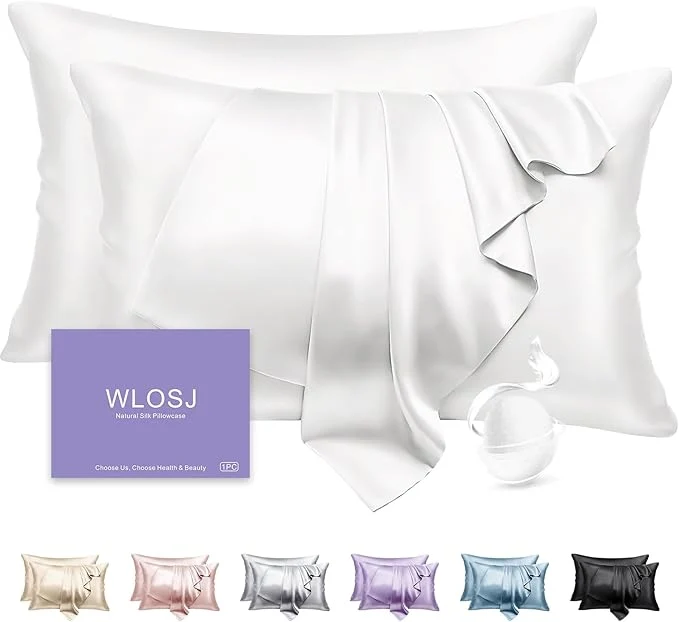 Recyclable Silk Pillow Cases 2 Pack Standard Size Mulberry Silk Pillowcase Set of 2 Unique
