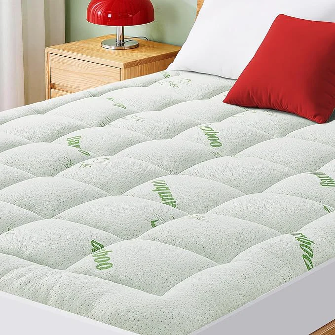 Official Mattress Pad Full Size Cooling Pillow Top Mattress Topper Ultra Soft Viscose Functional