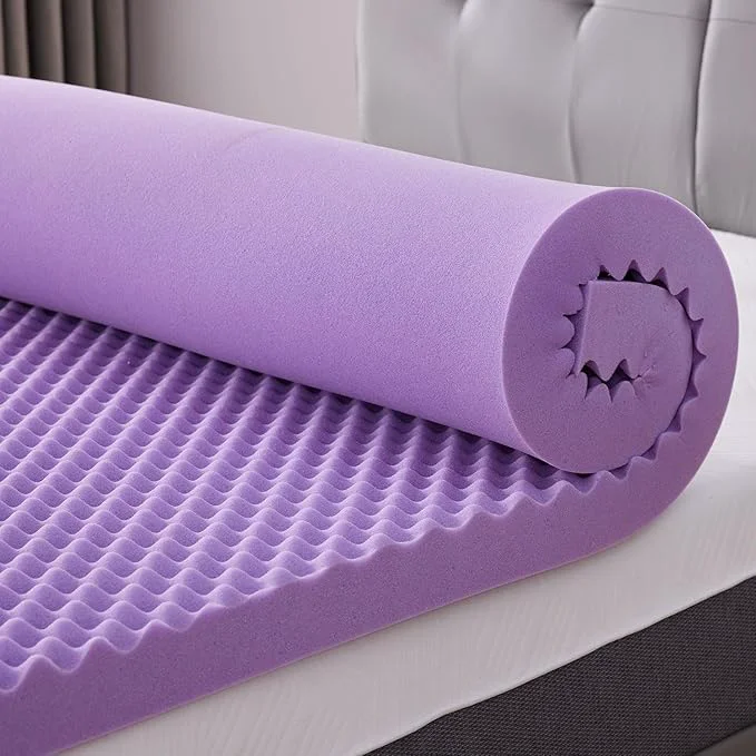 Lightweight SINWEEK 2 Inch Egg Crate Memory Foam Mattress Topper Queen Size Soft Mattress Top-Quality