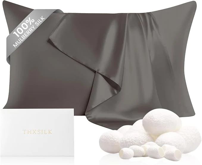 Breathable THXSILK Pure Mulberry Silk Pillowcase 22 Momme 6A High-Grade Fibers Environmentally Friendly