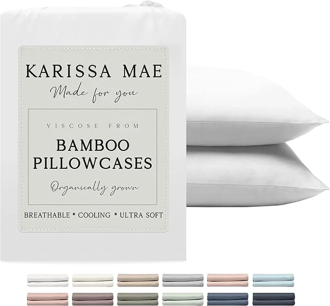 Refined Karissa Mae Cooling Bamboo Viscose King Size Pillowcase Set FSC Crafted