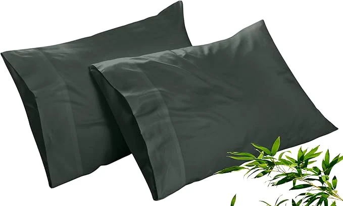 Secure Royale Linens Cooling Pillow Cases Standard Size Set of 2- Rayon Derived High-Performance