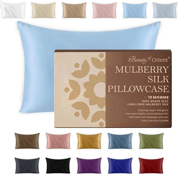 Fine 19 Momme Premium Mulberry Silk Pillowcase Authentic