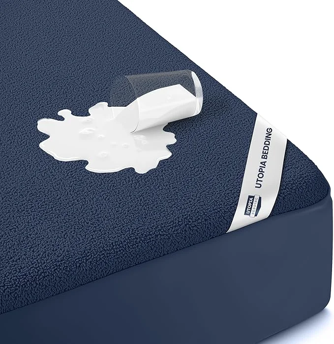Crafted Queen Size Mattress Protector Waterproof Premium 200 GSM Terry Mattress Cover