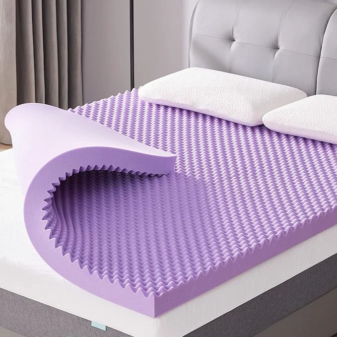 Consistent SINWEEK 3 Inch Egg Crate Memory Foam Mattress Topper Queen Size Soft Mattress Enhanced