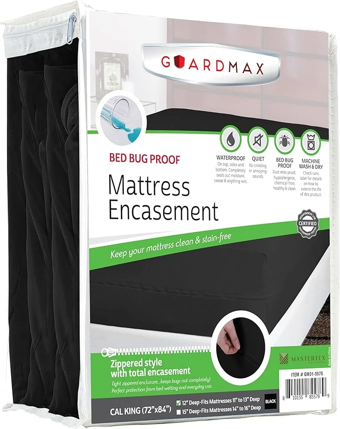 Top-Quality Guardmax Jersey Knitted California King Zippered Mattress Encasement Smooth