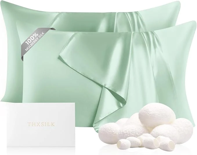 Classic THXSILK Set of 2 Silk Pillowcase Easy-to-Use