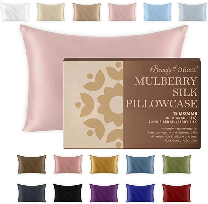Artisan 19 Momme Premium Mulberry Pink Silk Pillowcase Practical