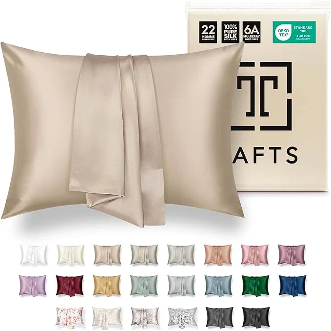 Versatile Tafts Silk Pillow Cases – 22mm Pure Mulberry 6A Silk Pillowcase Green