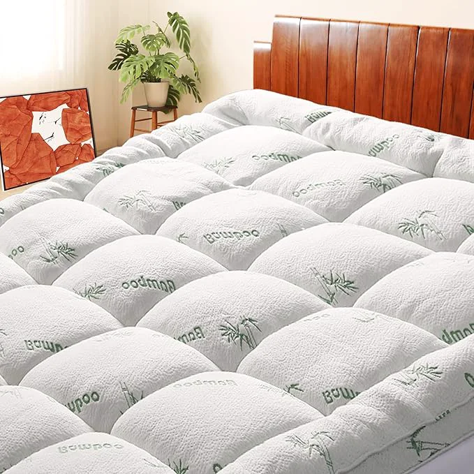 Safe Mattress Topper King Size Cooling Thick Breathable Viscose Made from Bamboo Premium