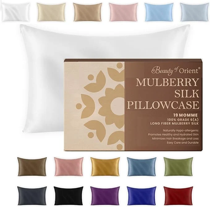 Sustainable 19 Momme Premium Mulberry Silk Pillowcase Fine