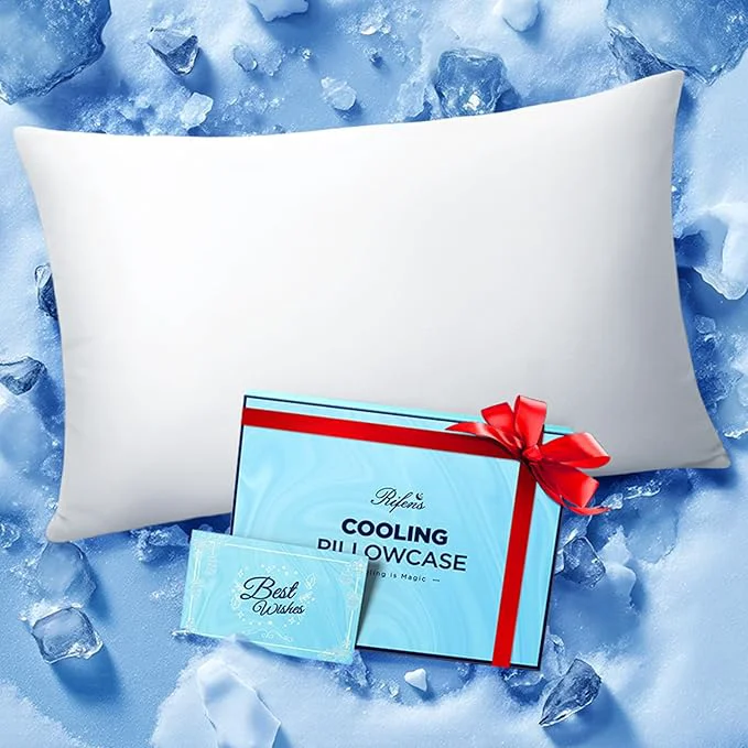 Fashionable Ice Cooling Pillowcase for Hot Sleepers Instantly Cool Stays Cold All Night Fine