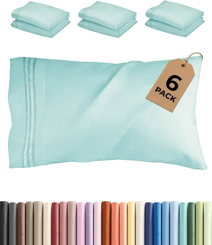 Reliable Standard Pillow Cases Set of 6 Relaxed
