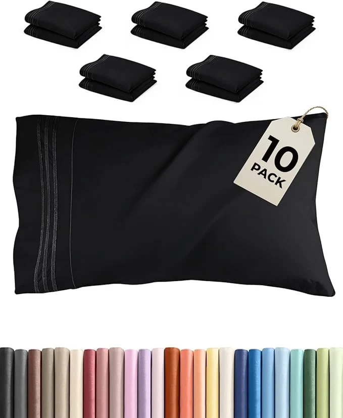 Fine Standard Pillow Cases Set of 10 Unique