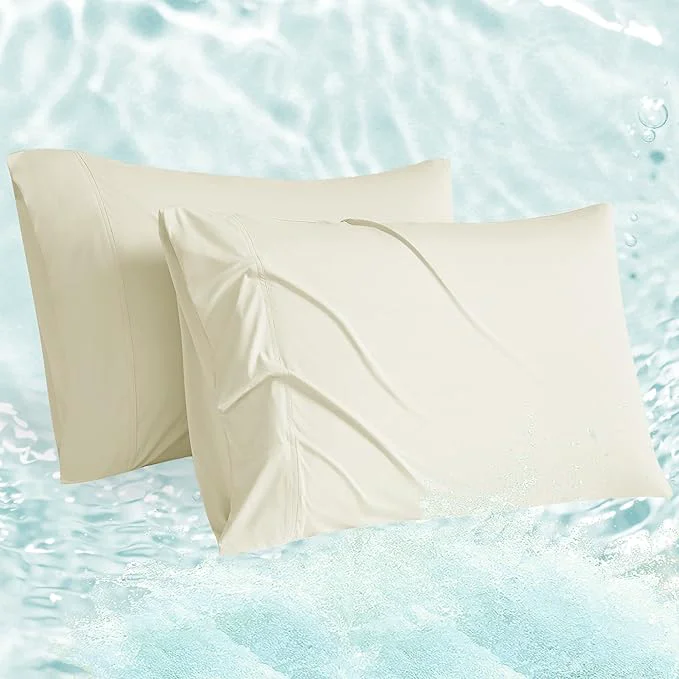 Sophisticated Accuratex Cooling Pillow Cases Queen Size Set of 2 Envelope Soft Breathable Exceptional