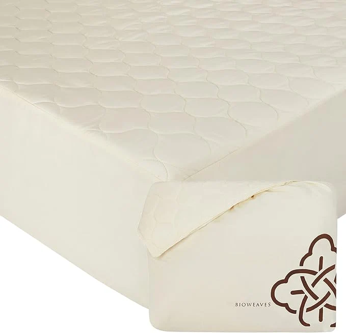Smooth Bioweaves Organic Cotton Mattress Pad Cover GOTS Cooling Premium