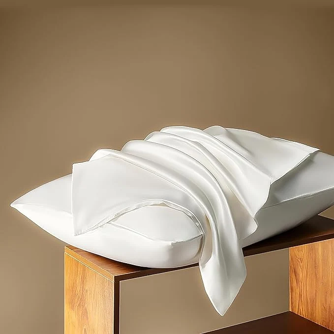 Eco-Friendly BPC Mulberry Silk Pillowcases 2 Pack Grade 6A ClimaSilk™ Silk Pillow Optimized