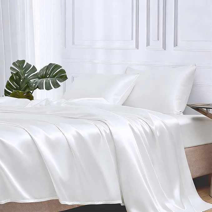 Effective MR HM Satin Bed Sheets Queen Size Sheets Set Superior