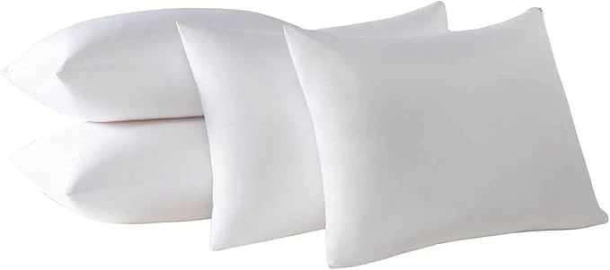 Secure 4 Pack Cooling Bamboo Viscose Feather Proof Pillow Protectors Soft