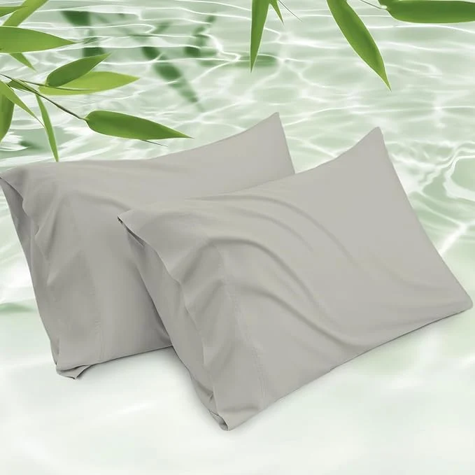 Solid Kamas Oversized Bamboo Pillowcase Set of 2 Naturally Grown Ultra Soft Convenient