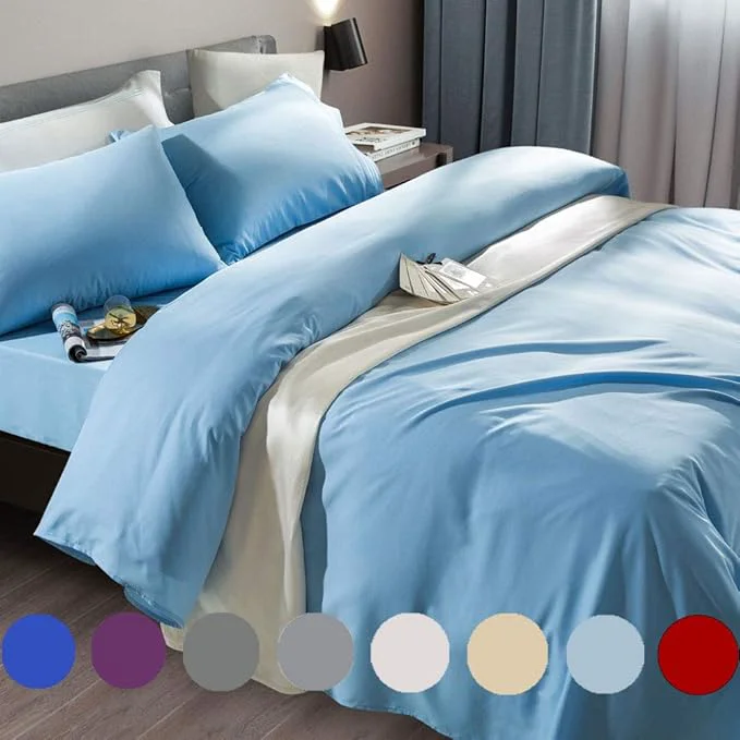 Contemporary SONORO KATE Bed Sheet Set Super Soft Microfiber 1800 Thread Count Luxury Versatile