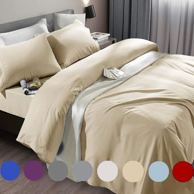 Eco-Friendly SONORO KATE Bed Sheet Set Super Soft Microfiber 1800 Thread Count Luxury Refined