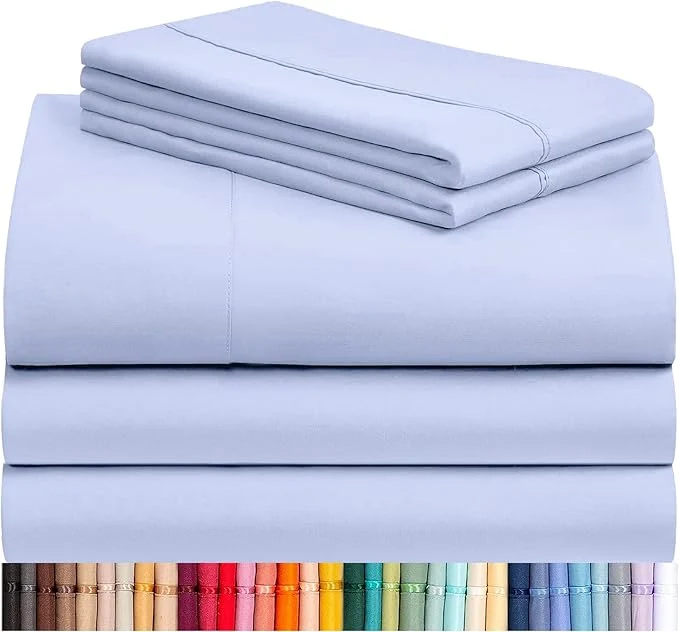 Contemporary LuxClub 5 PC Sheet Set Bed Sheets Deep Pockets 16 Eco Friendly Wrinkle Refined