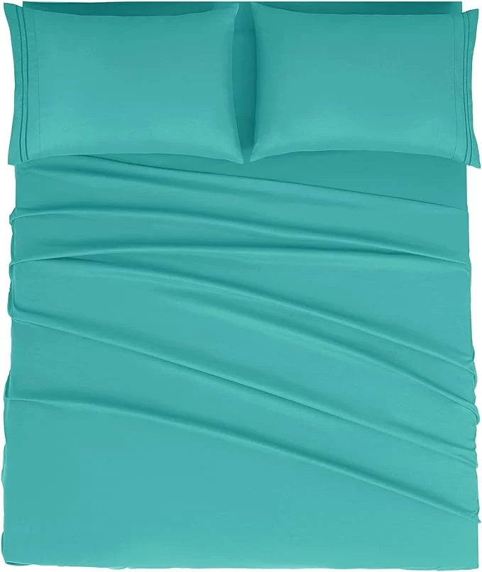 Classic Mejoroom California King 1800 Thread Count Bed Sheets Set Deep Pocket Fine