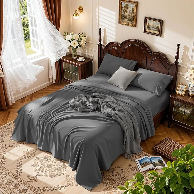 Clean LBRO2M Cotton Sheets Set Deep Pocket 19 1000 Thread Count California Exceptional